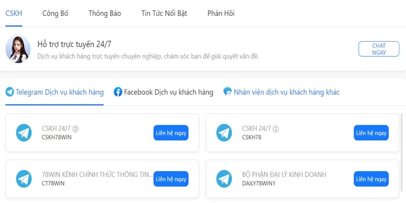 Cách thức kết nối đến các tổng đài viên nhà cái